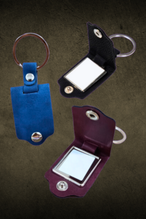 Llavero empresarial con cuerina