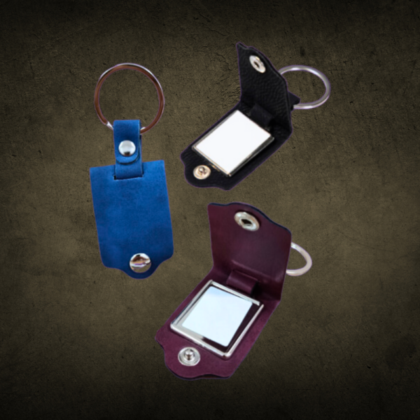 Llavero empresarial con cuerina