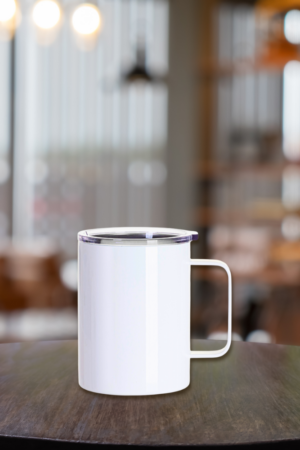 Taza para café premium con tapa transparente 400ml