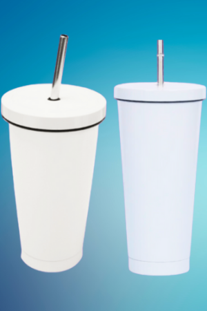 Vaso térmico tipo Starbucks con pajita de metal 500ml