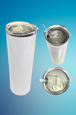 Vaso térmico con tapa acrílico y pajita transparente 600ml