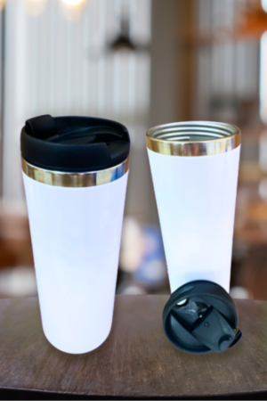 Vaso térmico sublimable con tapa negra