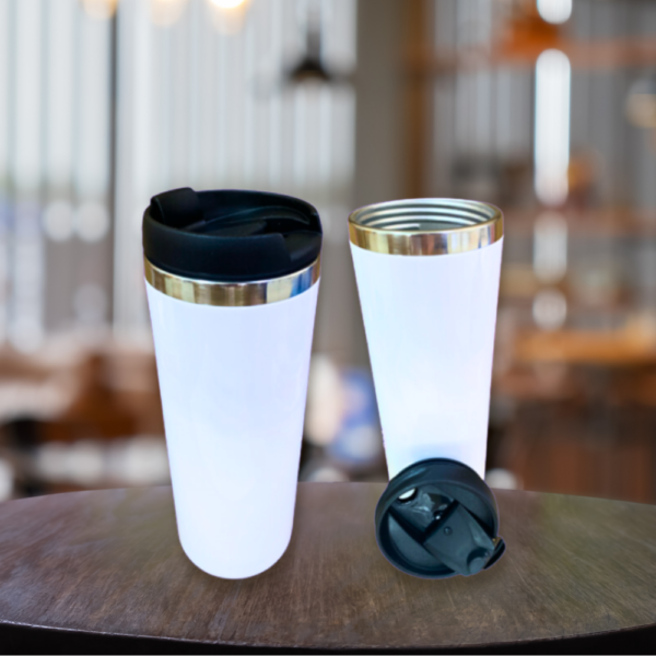 Vaso térmico sublimable con tapa negra